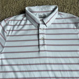 Straight Down Golf Polo Shirt Ruth Lake Country Club Chicago Large Stripes